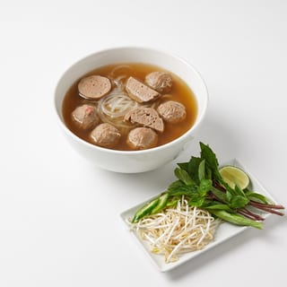 Pho Filet Mignon and Meatball Bowl